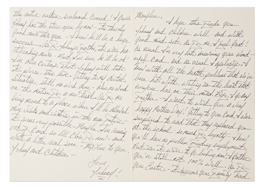 John Gotti Lot of Three Autograph Letters Signed from Prison Including One After His Prison Beating -- ''...to my dental situation, still no work done - also no word on the motion for a new trial...''