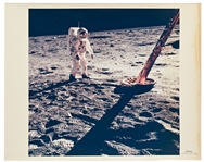 Apollo 11 Photo of Buzz Aldrin Next to the Lunar Module Eagle -- Printed on A Kodak Paper with Black Number on Front