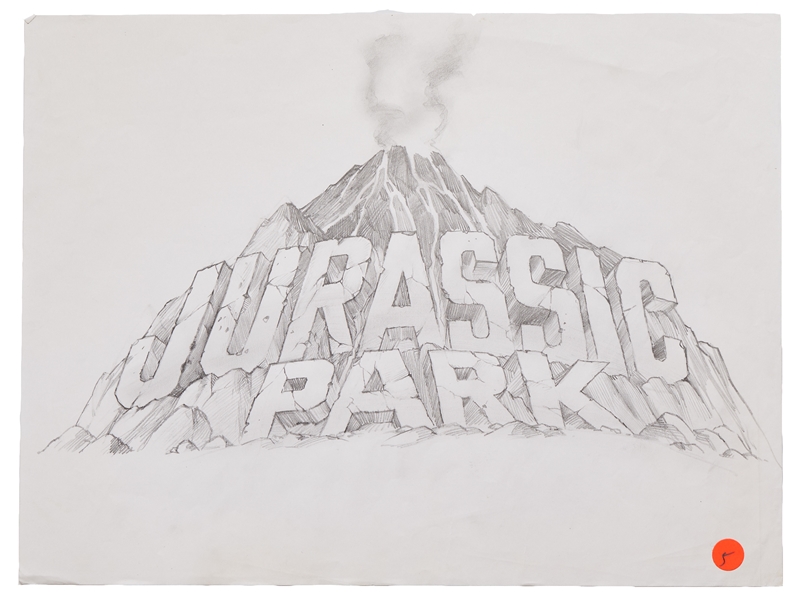 Original ''Jurassic Park'' Logo Sketch Created in Development for the 1993 Film