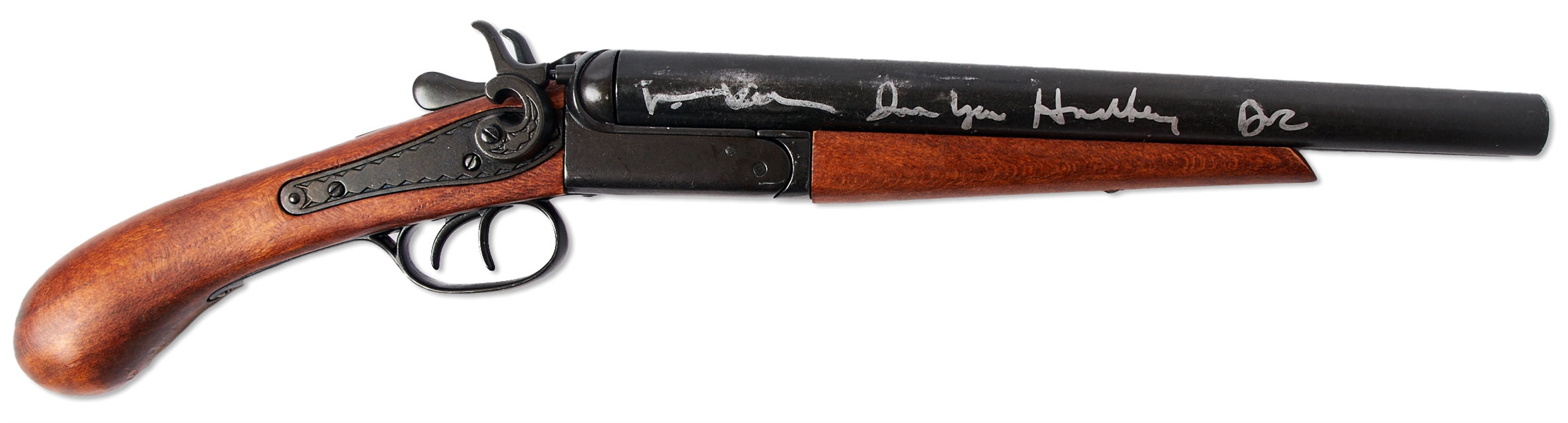 Val Kilmer Signed ''Tombstone'' Rifle -- Kilmer Writes ''Val Kilmer I'm your Huckleberry Doc''