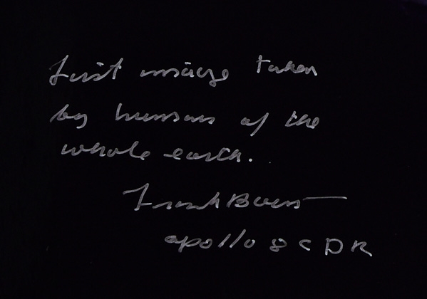 Frank Borman Signed ''Blue Marble'' 20'' x 16'' Photo from Apollo 8 -- ''First image taken by humans of the whole earth''