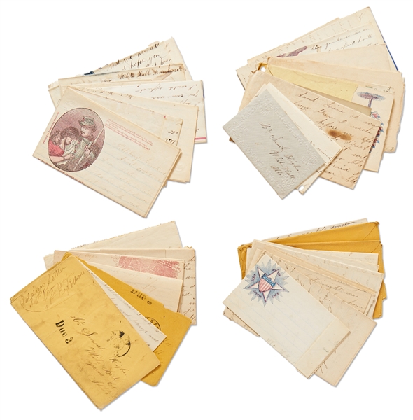46 Civil War Letters by a 61st Illinois Color Guard -- ''...the 43rd boys call us the Grave Yard Boys because we laid in a grave yard when the rebels come up...we fired on them and drove them...