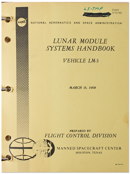 Apollo 9 ''Lunar Module Systems Handbook'' for the LM-3 Spider -- Containing Dozens of Fold-out Diagrams & Schematics