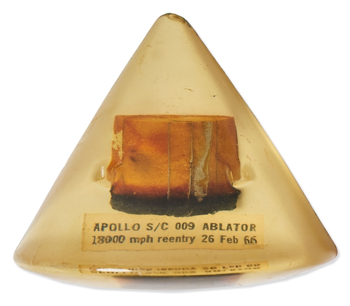 Scarce Apollo AS-201 Flown Heat Shield Segment -- From the Command & Service Module of the 1966 Mission that Tested the Functionality of the Heat Shield Upon Reentry