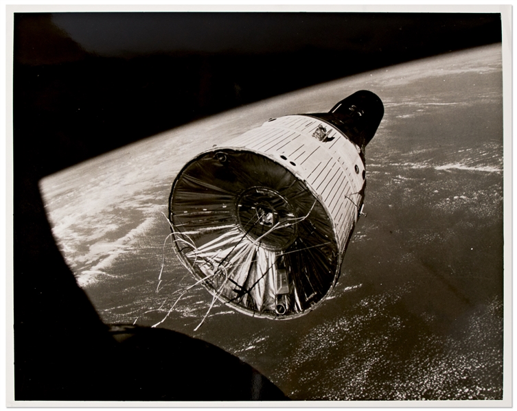 NASA Press Photo from the Gemini 6A Mission -- Showing the Gemini 7 Spacecraft in Rendezvous