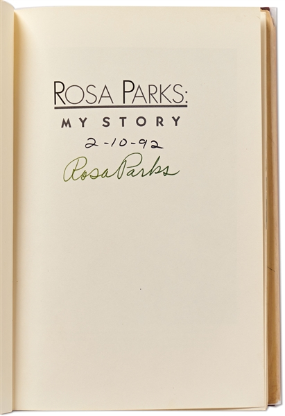 Rosa Parks Signed First Edition of ''My Story''