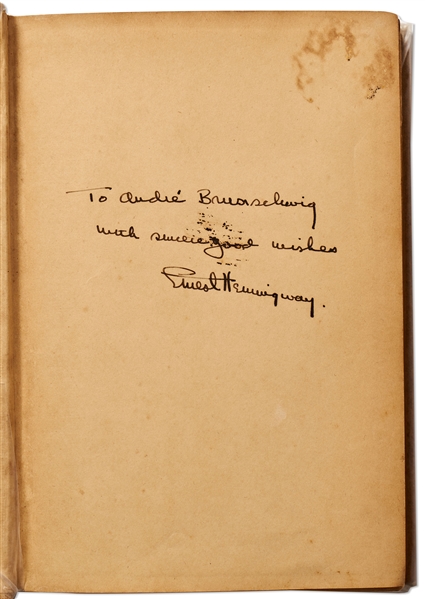 Ernest Hemingway Signed First Edition, First Printing of His Classic ''For Whom The Bell Tolls''