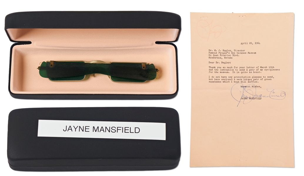 Incredible Collection of Eyeglasses & Letters From Over 75 Actors, Musicians, Athletes & Authors -- Includes Bing Crosby, Brooks Robinson, Cole Porter, John Updike, Jayne Mansfield, Cary Grant & More