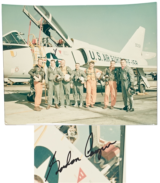 Gus Grissom Lot of Personally Owned NASA Items: Gemini 3 Flown Medallion, Gordon Cooper Signed Mercury 7 Photo & Several NASA Manuals