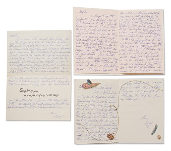 John Gotti Lot of Three Autograph Letters Signed from Prison -- ''...my daughter Vicki sent me the novel 'The NoteBook'...if you get a chance read it - much like 'Bridges of Madison County'...''