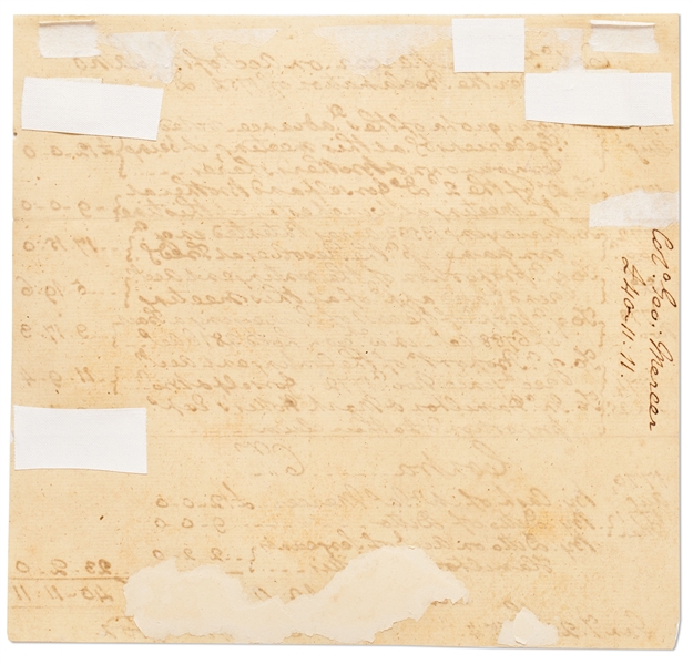 George Washington Autograph Document Signed -- Washington Itemizes a 1774 Invoice for His Former Aide-de-Camp in Securing Bounty Land Under the 1754 Proclamation -- With University Archives COA