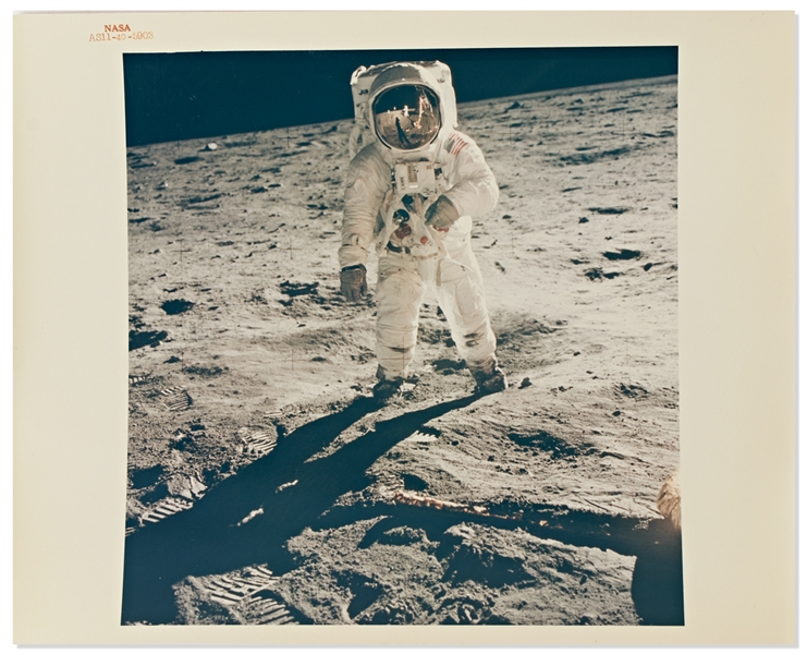 Apollo 11 Red Number ''Visor'' Photo Printed on ''A Kodak Paper''