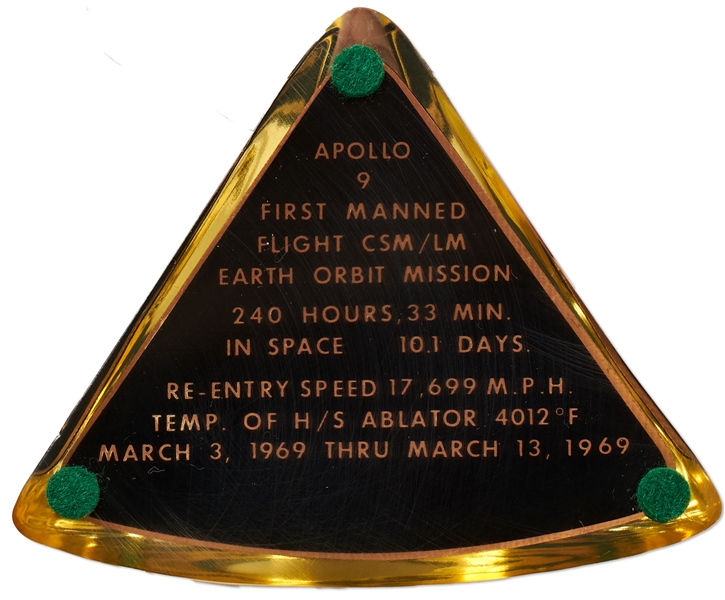 Apollo 9 Piece of Heat Shield from the Command Module ''Gumdrop''