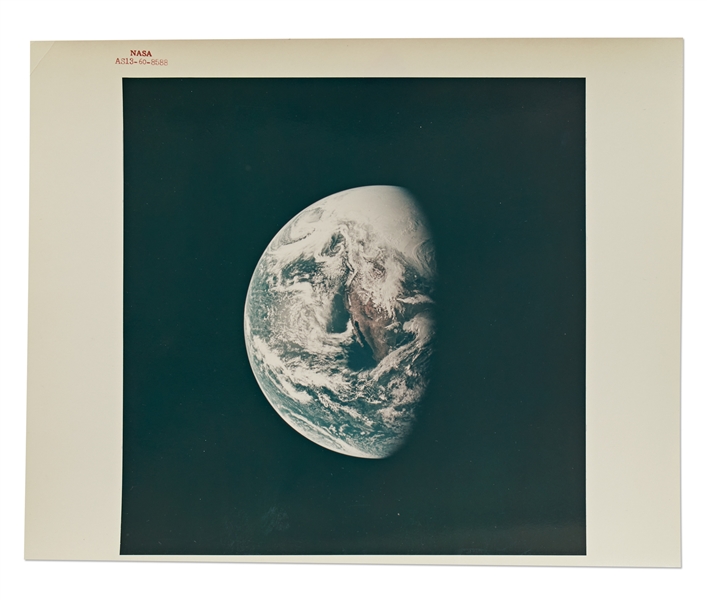 Red Number NASA Photo of the Earth from the Apollo 13 Mission -- On ''A Kodak Paper''