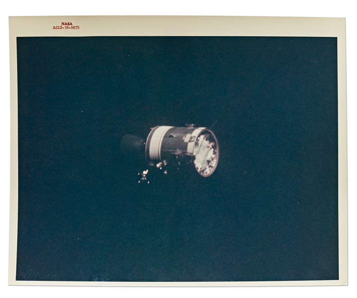 Red Number NASA Photo of the Damaged Service Module from the Apollo 13 Mission -- On ''A Kodak Paper''