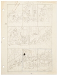 Original Hal Foster Prince Valiant Preliminary Artwork and Story Outlines -- #1812 for the 31 October 1971 Comic Strip