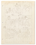 Original Hal Foster Prince Valiant Preliminary Artwork and Story Outlines -- #1817 for the 5 December 1971 Comic Strip