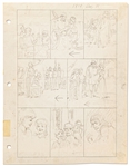 Original Hal Foster Prince Valiant Preliminary Artwork -- #1819 for the 19 December 1971 Comic Strip