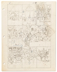 Original Hal Foster Prince Valiant Preliminary Artwork and Story Outlines -- #1859 for the 24 September 1972 Comic Strip