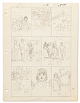 Original Hal Foster Prince Valiant Preliminary Artwork and Story Outlines -- #1863 for the 22 October 1972 Comic Strip