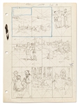 Original Hal Foster Prince Valiant Preliminary Artwork and Story Outlines -- #1880 for the 18 February 1973 Comic Strip