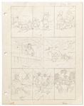 Original Hal Foster Prince Valiant Preliminary Artwork and Story Outlines -- #1898 for the 24 June 1973 Comic Strip