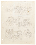 Original Hal Foster Prince Valiant Preliminary Artwork and Story Outlines -- #1899 for the 1 July 1973 Comic Strip