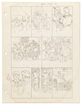 Original Hal Foster Prince Valiant Preliminary Artwork and Story Outlines -- #1918 for the 11 November 1973 Comic Strip