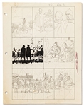 Original Hal Foster Prince Valiant Preliminary Artwork and Story Outlines -- #1921 for the 2 December 1973 Comic Strip
