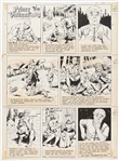 John Cullen Murphy Prince Valiant Sunday Comic Strip Original Artwork -- #1928 Dated 20 January 1974