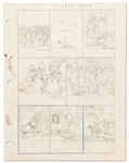 Original Hal Foster Prince Valiant Preliminary Artwork and Story Outlines -- #1935 for the 10 March 1974 Comic Strip