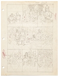 Original Hal Foster Prince Valiant Preliminary Artwork and Story Outlines -- #1954 for the 21 July 1974 Comic Strip
