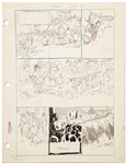 Original Hal Foster Prince Valiant Preliminary Artwork and Story Outlines -- #1966 for the 13 October 1974 Comic Strip
