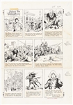 John Cullen Murphy Prince Valiant Sunday Comic Strip Original Artwork -- #2100 Dated 8 May 1977