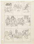 Original Hal Foster Prince Valiant Preliminary Artwork and Story Outlines -- #2125 for the 30 October 1977 Comic Strip