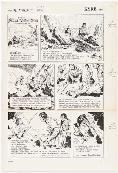 John Cullen Murphy ''Prince Valiant'' Sunday Comic Strip Original Artwork -- #2734 Dated 2 July 1989