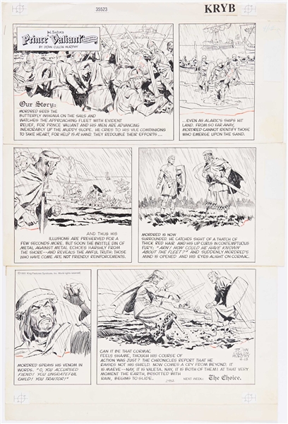 John Cullen Murphy ''Prince Valiant'' Sunday Comic Strip Original Artwork -- #2932 Dated 18 April 1993