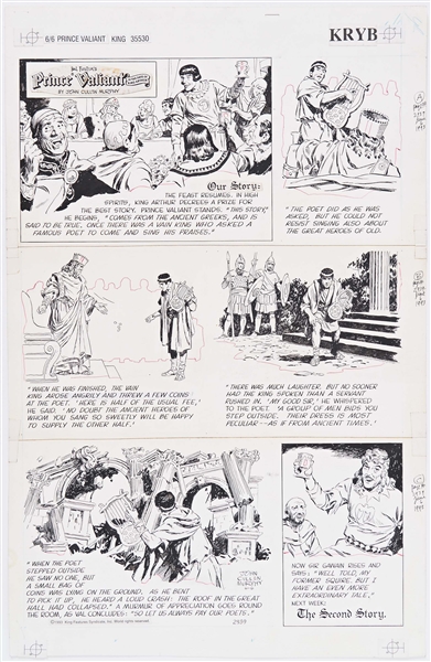 John Cullen Murphy ''Prince Valiant'' Sunday Comic Strip Original Artwork -- #2939 Dated 6 June 1993