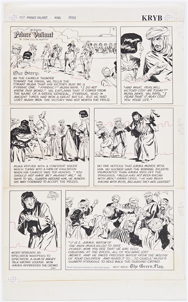 John Cullen Murphy ''Prince Valiant'' Sunday Comic Strip Original Artwork -- #2961 Dated 7 November 1993