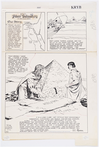 John Cullen Murphy ''Prince Valiant'' Sunday Comic Strip Original Artwork -- #2966 Dated 12 December 1993