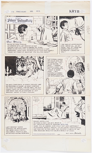 John Cullen Murphy ''Prince Valiant'' Sunday Comic Strip Original Artwork -- #2971 Dated 16 January 1994