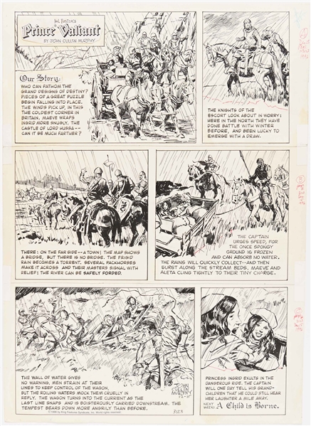 John Cullen Murphy ''Prince Valiant'' Sunday Comic Strip Original Artwork -- #3123 Dated 15 December 1996