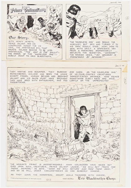 John Cullen Murphy ''Prince Valiant'' Sunday Comic Strip Original Artwork -- #3253 Dated 13 June 1999