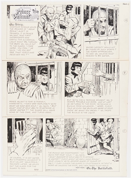 John Cullen Murphy ''Prince Valiant'' Sunday Comic Strip Original Artwork -- #3291 Published 5 March 2000