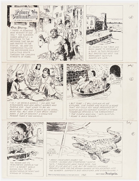 John Cullen Murphy ''Prince Valiant'' Sunday Comic Strip Original Artwork -- #3360 Dated 1 July 2001