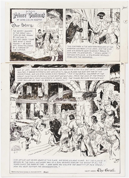 John Cullen Murphy ''Prince Valiant'' Sunday Comic Strip Original Artwork -- #3460 Dated 1 June 2003
