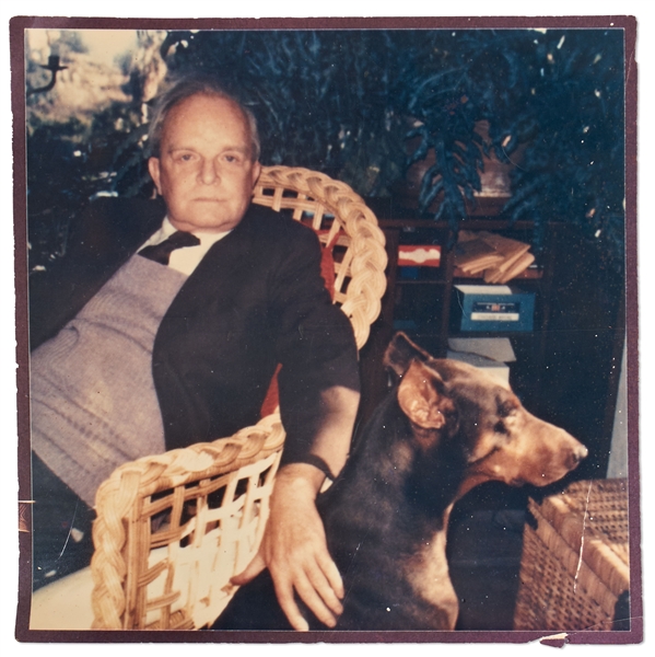 Last Photo of Truman Capote -- With Handwritten Note by Joanne Carson on Verso