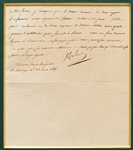 Napoleon Bonaparte Letter Signed as Emperor of France with Military Content -- With Full Napoleon Signature