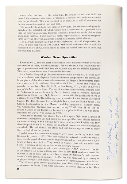 Mercury 7 Signed ''The 1962 World Book'' -- Signed by All 7 Astronauts