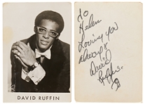 David Ruffin and Melvin Franklin Lot of Two Signed Photos from The Temptations